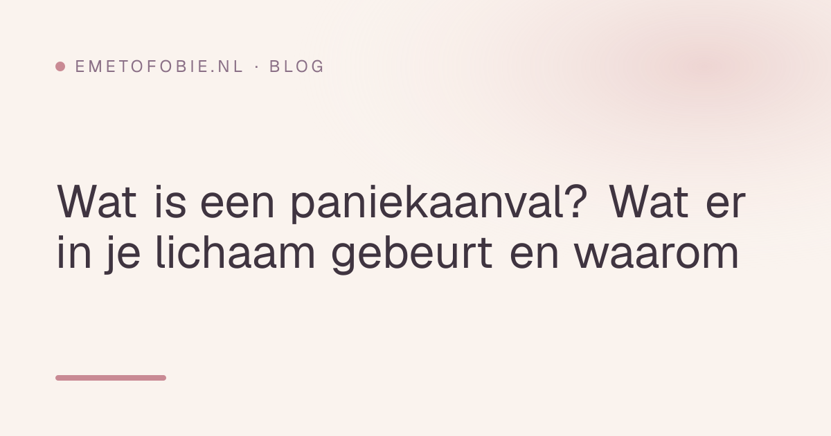 Wat is een paniekaanval? Wat er in je lichaam gebeurt en waarom